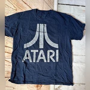 Vintage Atari Men's Navy Graphic Logo Short Sleeve Tee